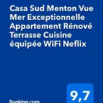 Casa Sud Menton Charmant Studio Renove Front De Mer, Terrasse Soleil & Parking *